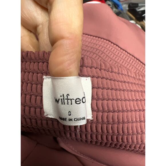 Aritza Wilfred Novella Soft Orchid Puff-sleeve mini dress with slit Size 0 - Picture 4 of 7